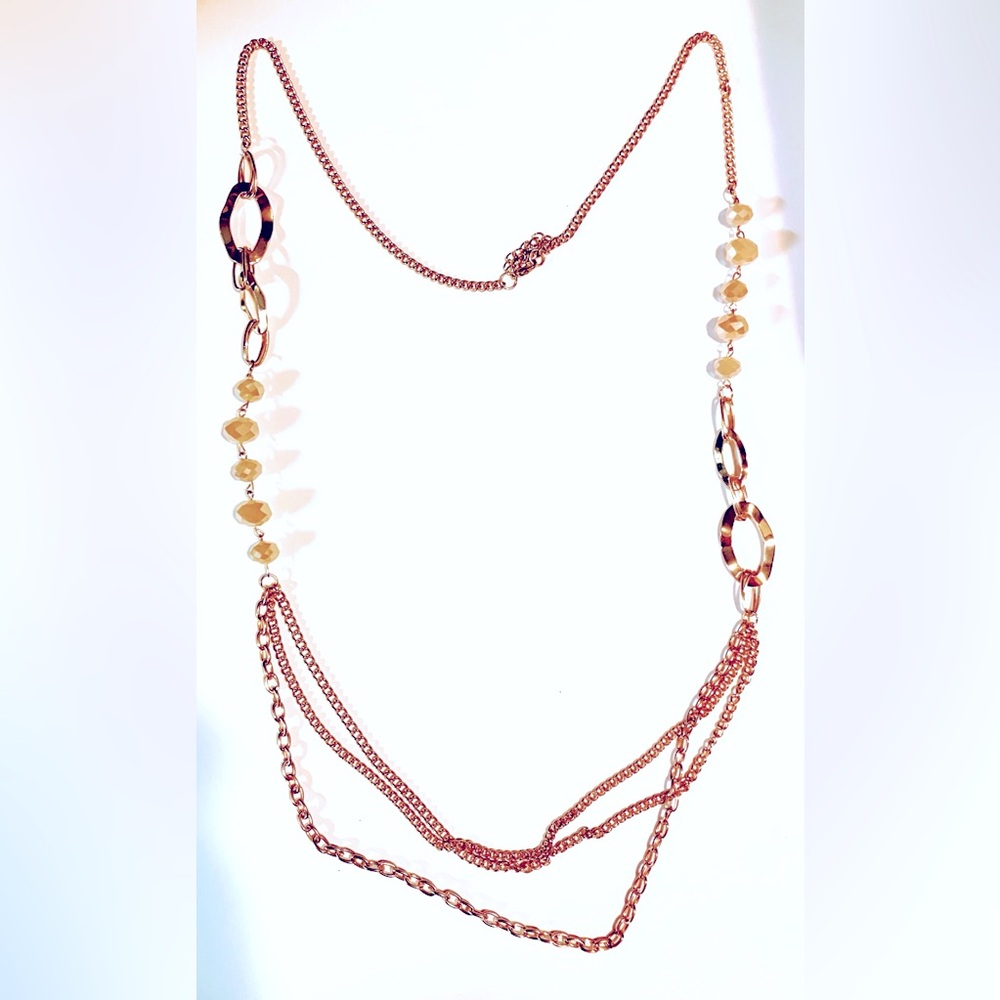 Long beautiful necklace with accents